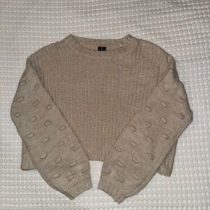 moon & madison Textured Knit Sweater in Taupe